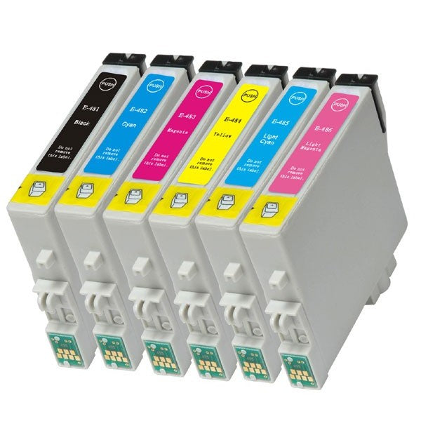 Compatible Epson T0481 Black & Colours (T0487) FULL SET OF 6 image 0
