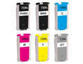 Compatible HP 72XL High Cap. Matte Black (C9403A) & PBk/Grey/C/M/Y FULL SET image 0