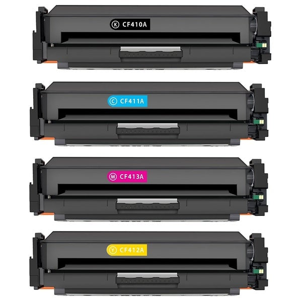 Compatible HP CF410A (410A) Black & Colours FULL SET - GET AN EXTRA BLACK FOR FREE WHEN YOU BUY THIS SET!! image 0
