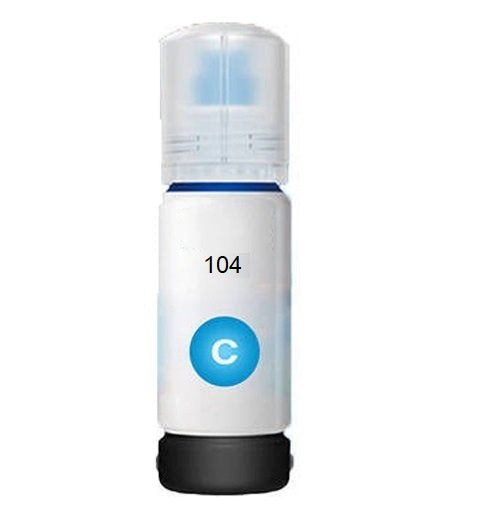 Compatible Epson 104C Ecotank Ink Bottle Cyan image 0