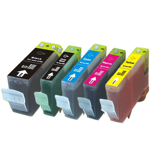 Compatible Canon PGI-5BK Black & CLI-8B/C/M/Y Colours FULL SET OF 5 image 0