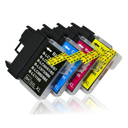 Compatible Brother LC1100 / LC980 Black & Colours FULL SET image 0