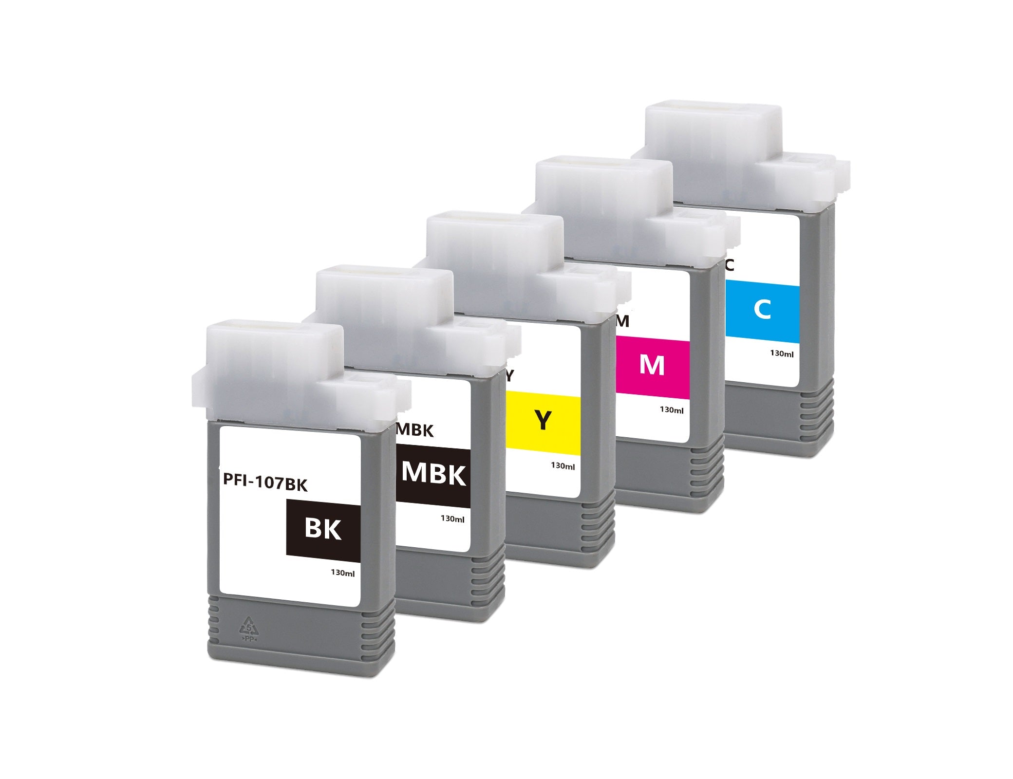 Compatible Canon PFI-107BK Black & MBK/C/M/Y FULL SET (5 in total) image 0